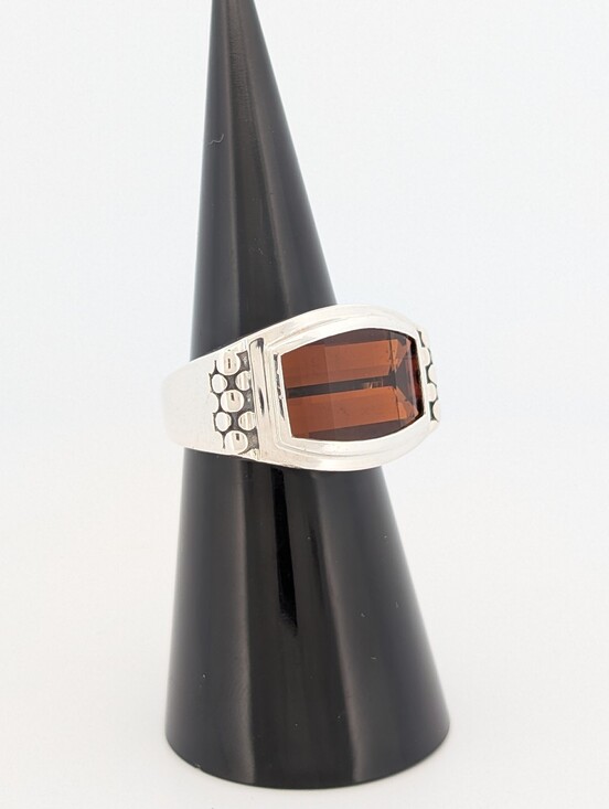 Michael Dawkins Jewelry - Sterling Michael Dawkins Barrel Cut Smokey Quartz Ring Sz6